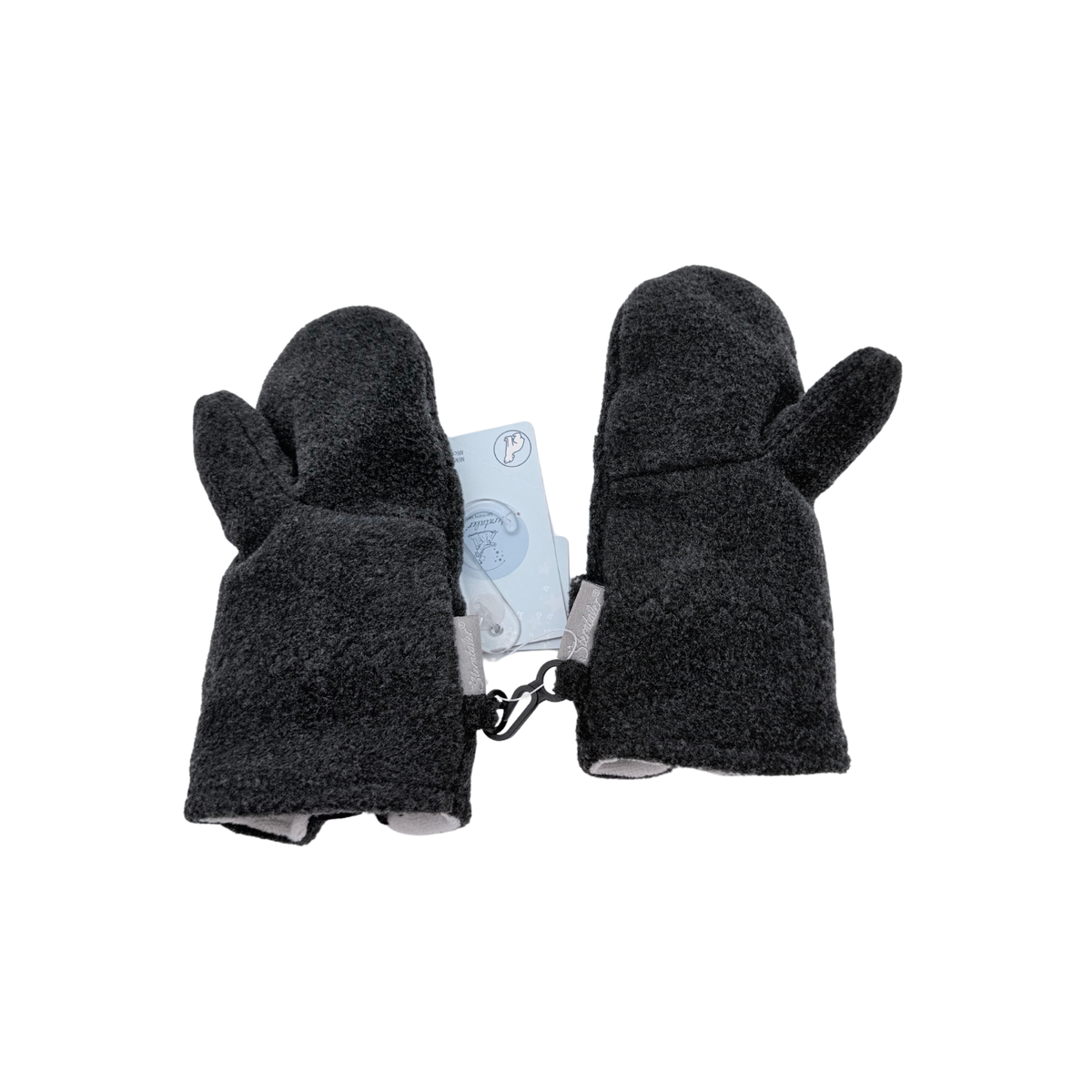 Moufles gris anthracite en polaire - 2-4 ans
