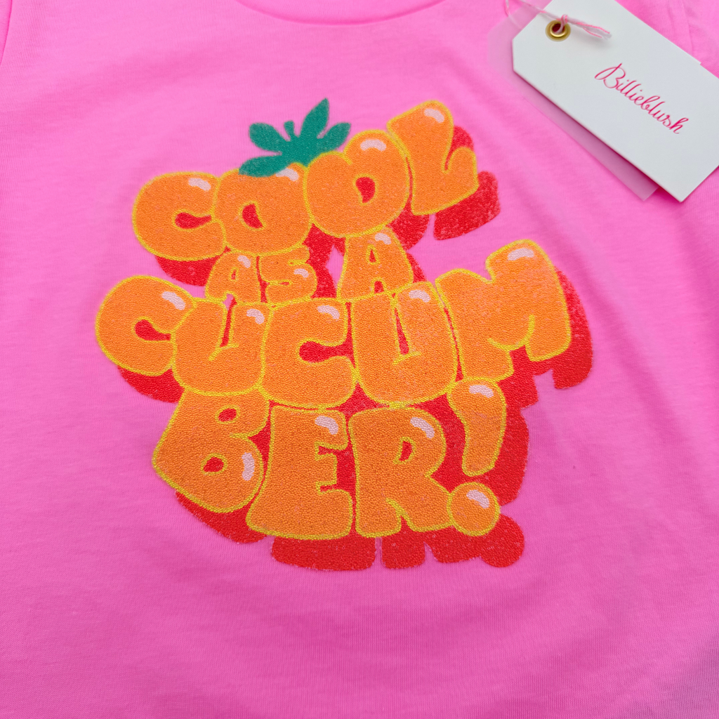 T-shirt rose « Cool As A Cucumber » - 4 ans