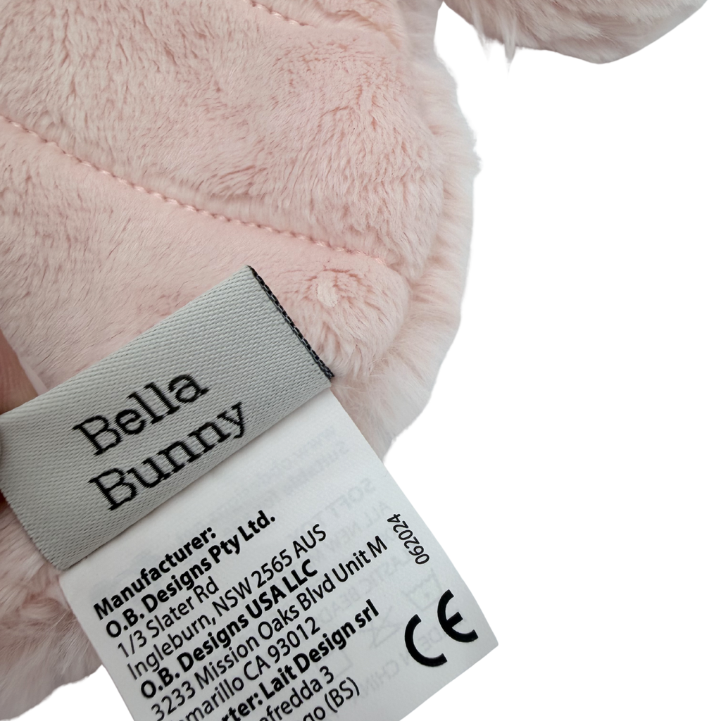 Doudou plat lapin rose — 30 cm