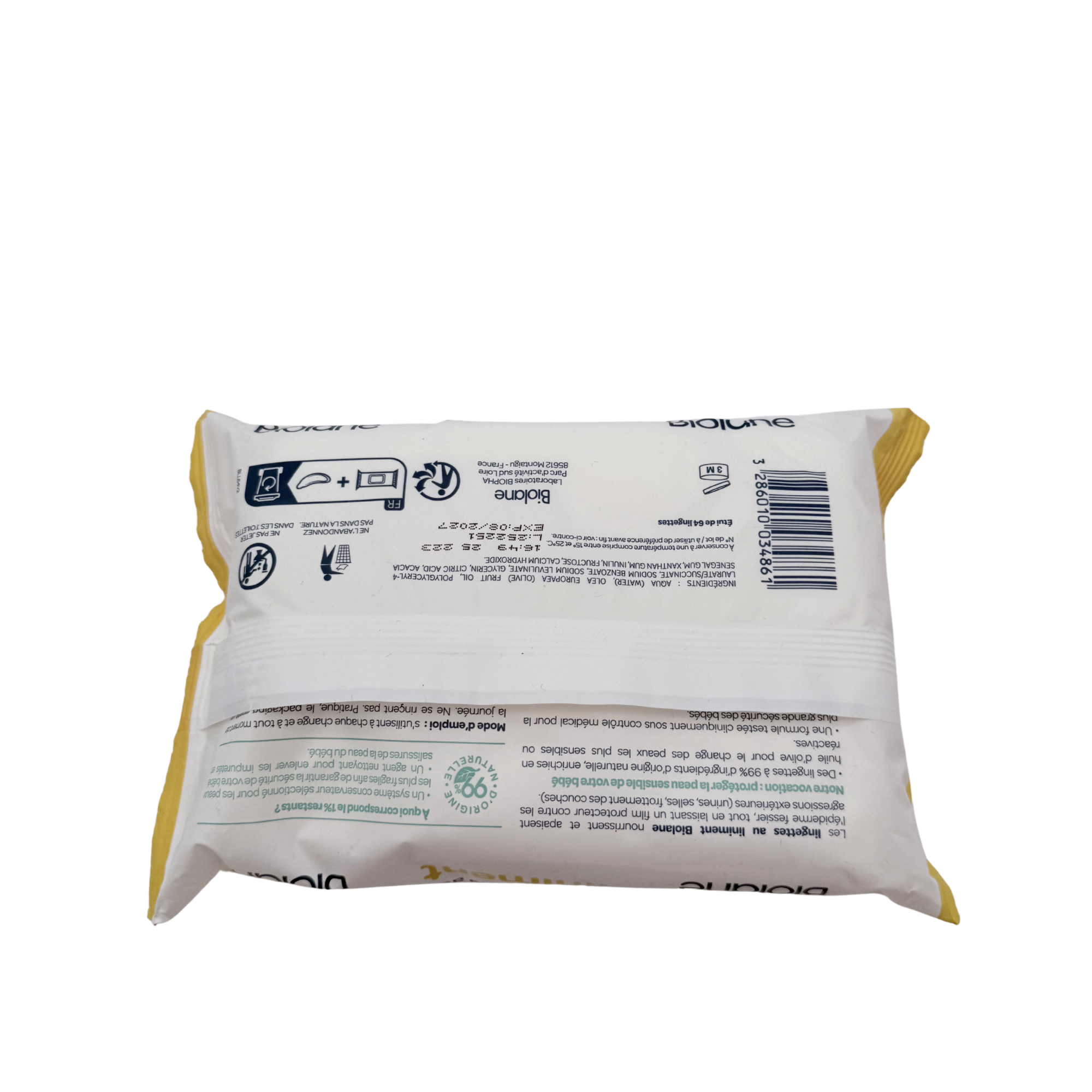 Paquet de lingettes au Liniment — x64