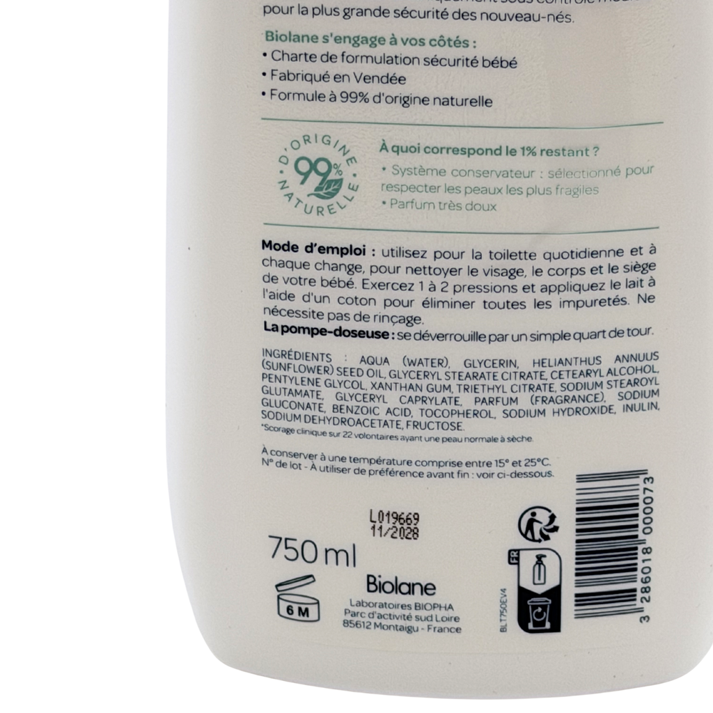 Lait de toilette douceur — 750 ml