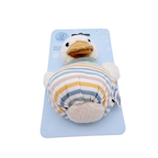 Jouet en peluche canard rayé