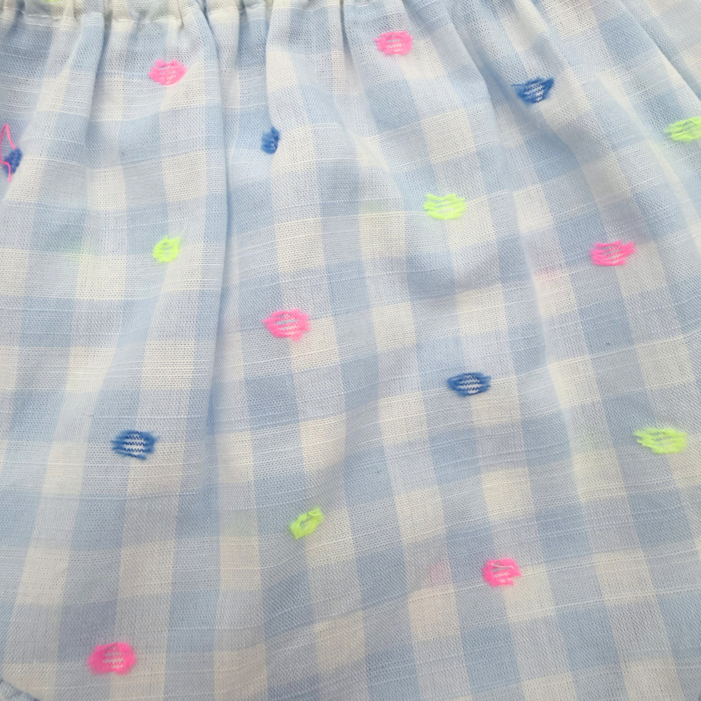 Ensemble blouse et bloomer à carreaux – 18 mois