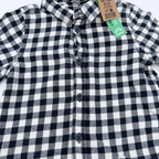 Chemise à carreaux bleu marine et blanc — 12 mois