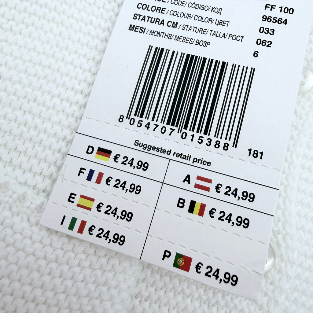 Gilet maille blanc — 6 mois