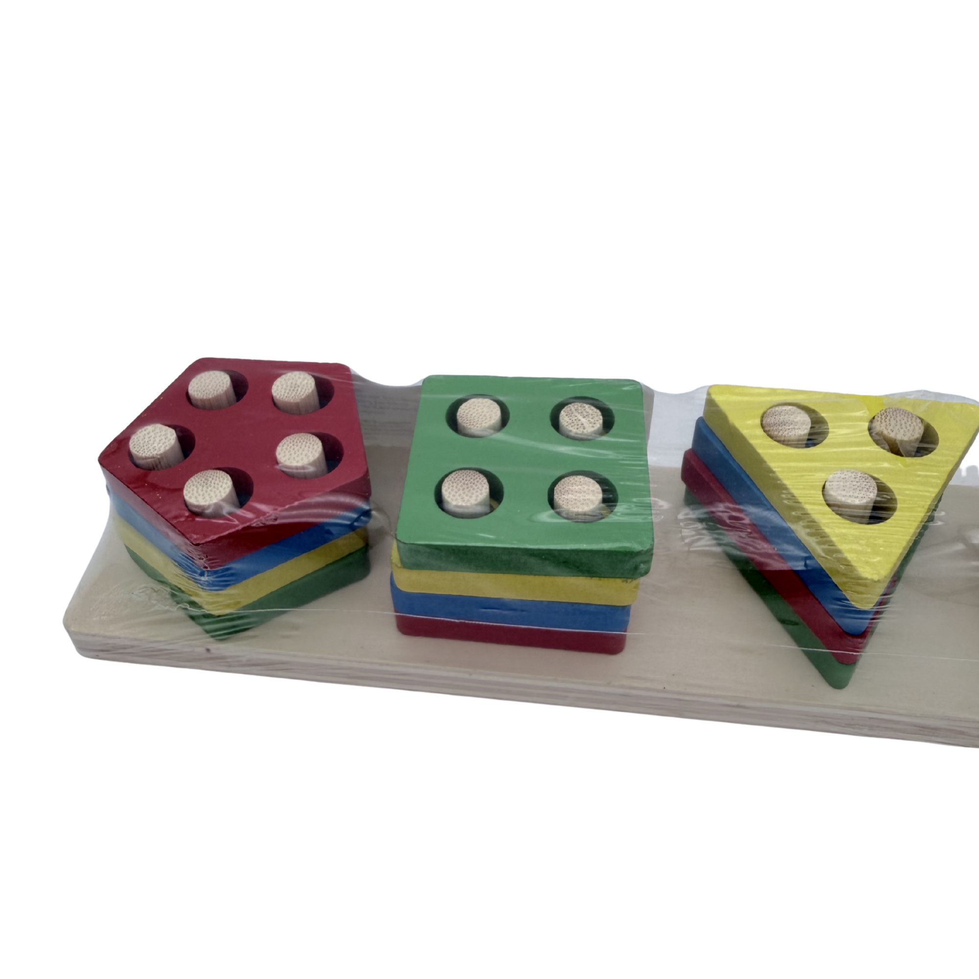 Jeu d'encastrement en bois coloré