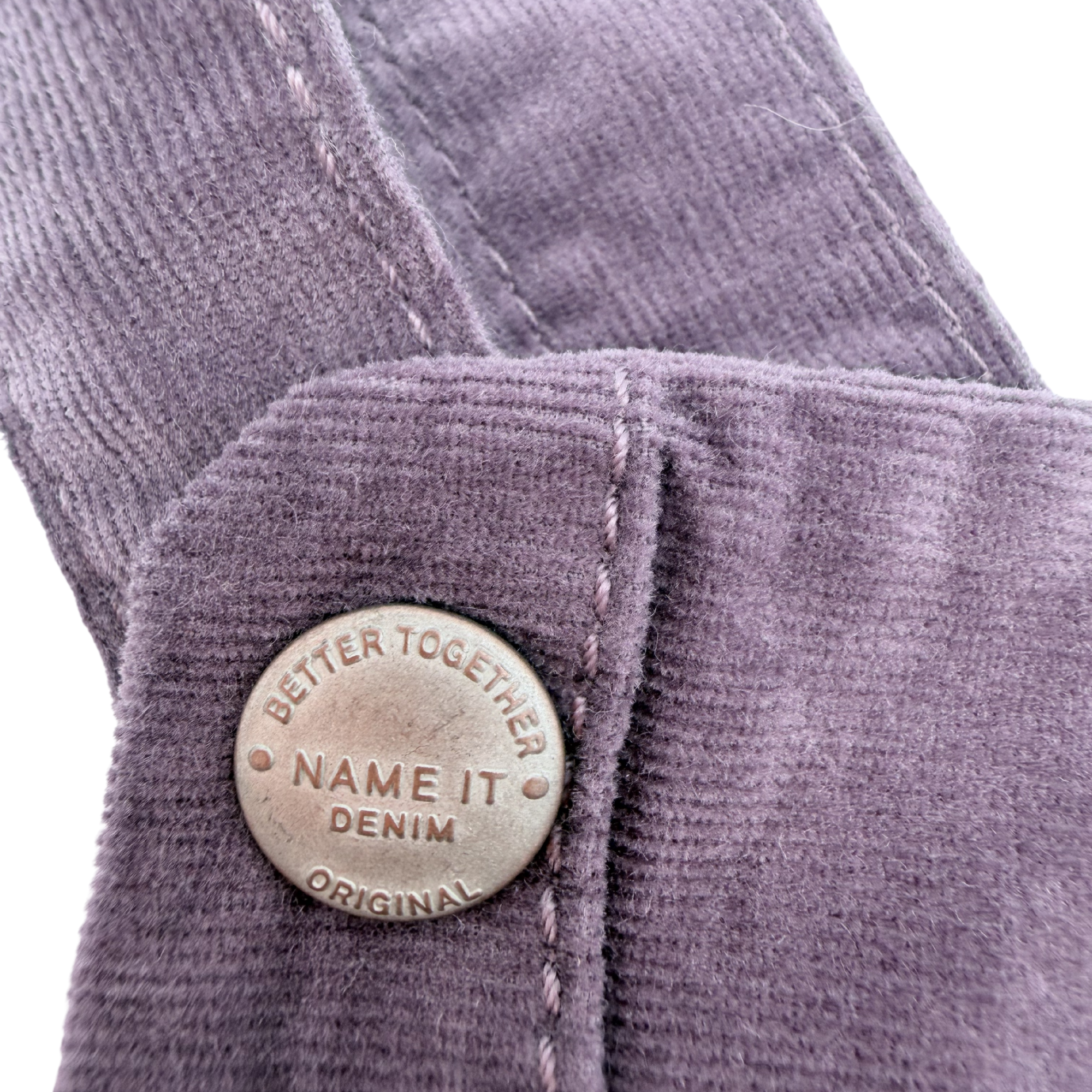 Robe chasuble velours mauve — 6-9 mois