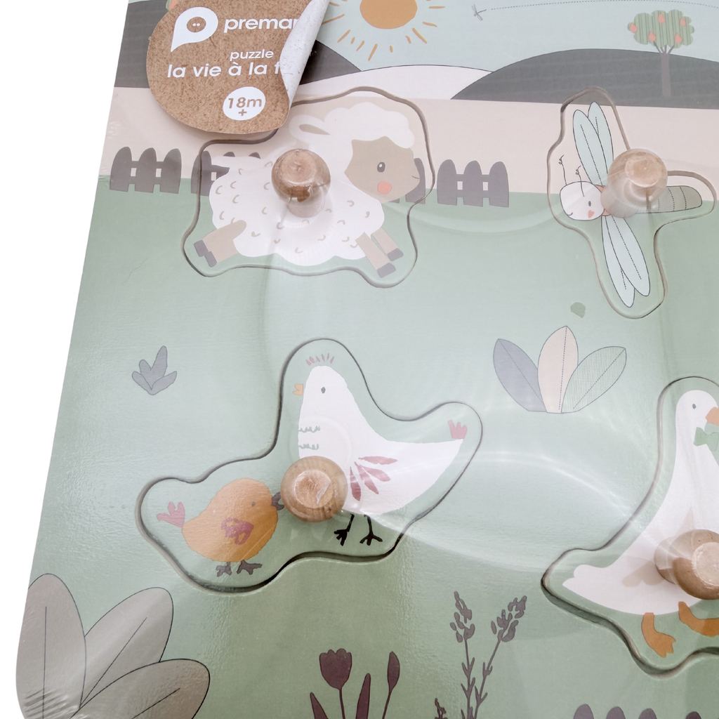 Puzzle en bois animaux de la ferme