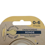 Lot de 2 sucettes caoutchouc ronde — 0-6 mois