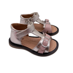 Sandales rose poudré métallisé — 21