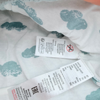 Veste bébé bleu clair à capuche en grosse maille - 6 mois