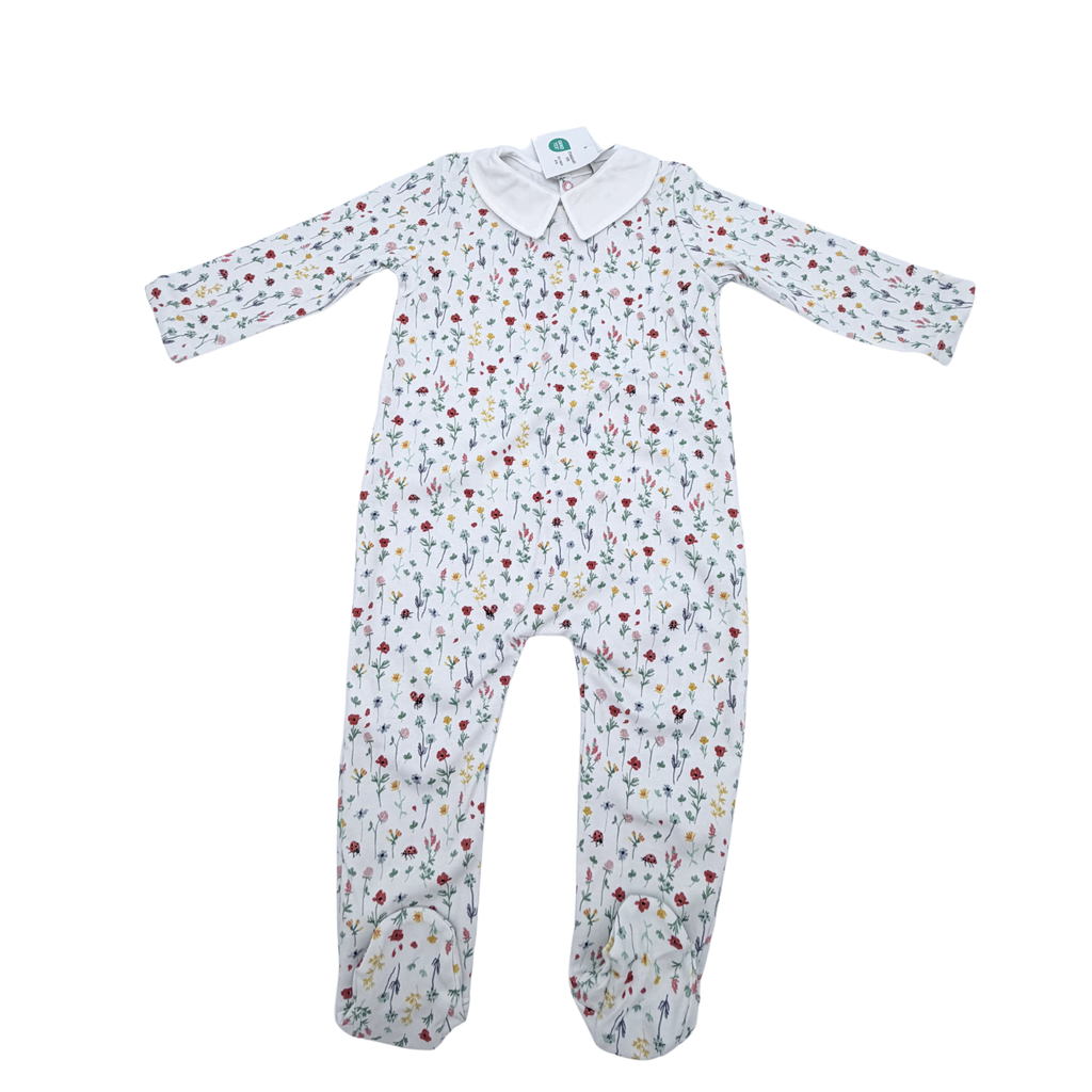 Pyjama fleuri à col — 12 mois