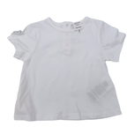 Ensemble salopette short jaune pâle et t-shirt — 12 mois
