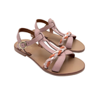 Sandales tressées rose poudré — 31