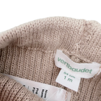 Ensemble bébé pantalon en maille beige et chaussons assortis - 1 mois