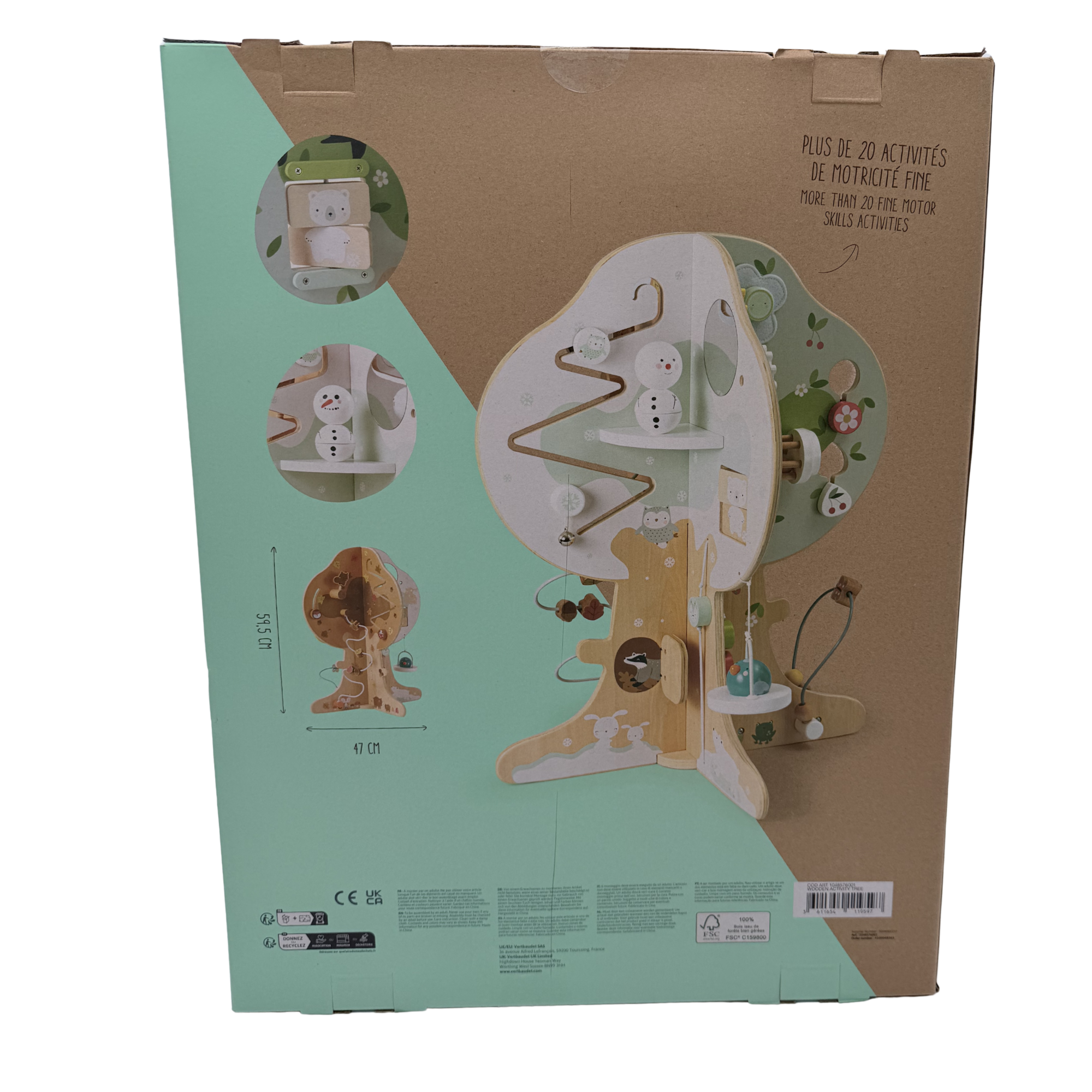 Arbre d’activités en bois des 4 saisons