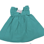 Ensemble robe verte et bloomer - 6 mois