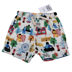 Short blanc imprimé Londres — 12-18 mois