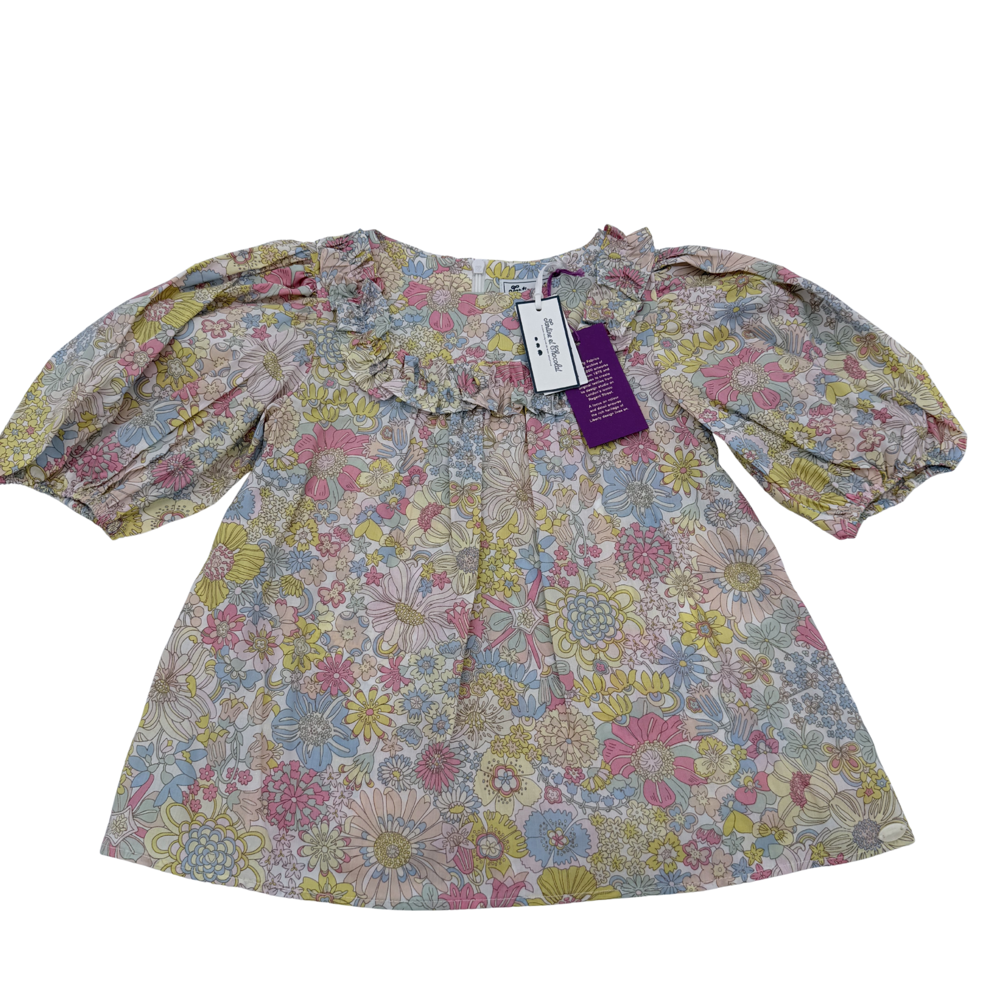 Blouse liberty pastel — 4 ans