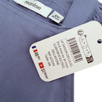 Robe bleue à ceinture fleurie — 6 mois