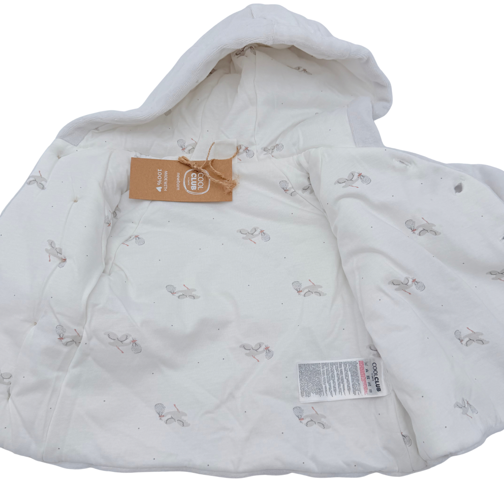 Veste bébé à capuche écrue « Welcome to the World » - 3-6 mois