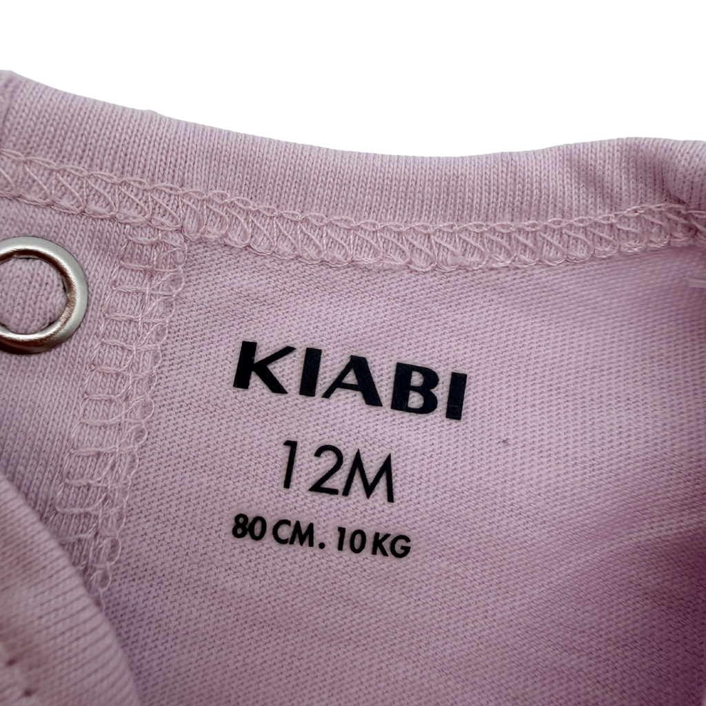Pyjama en velours lavande « Love Mood » — 12 mois