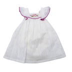 Robe blanche à volants brodés — 24 mois