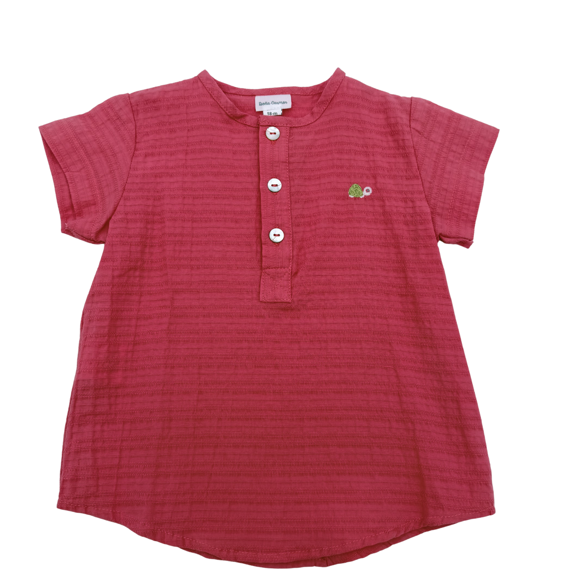 T-shirt gaze de coton rose foncé — 18 mois