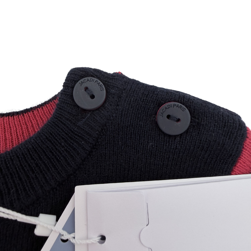 Pull marinière bleu et rouge — 6 mois
