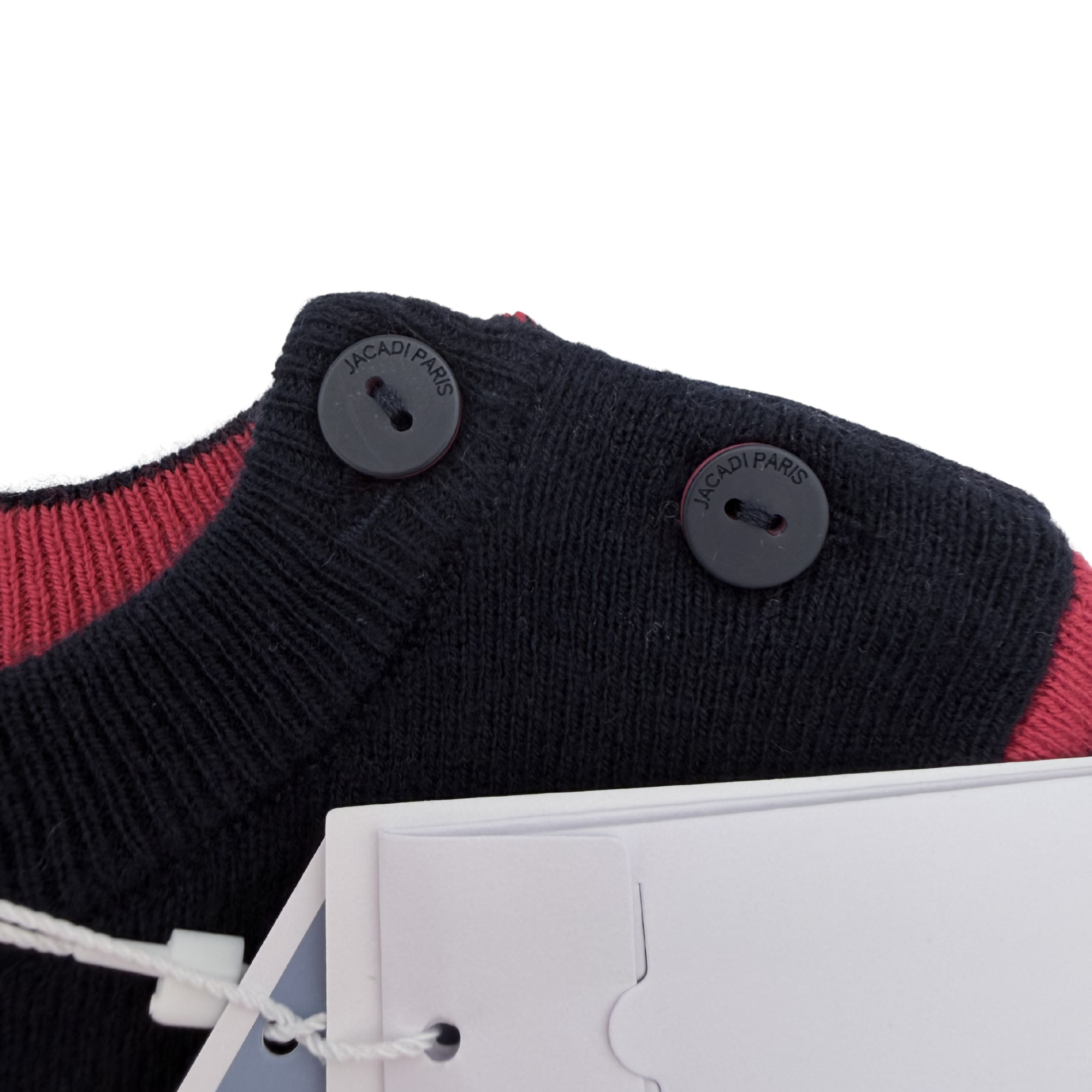 Pull marinière bleu et rouge — 6 mois