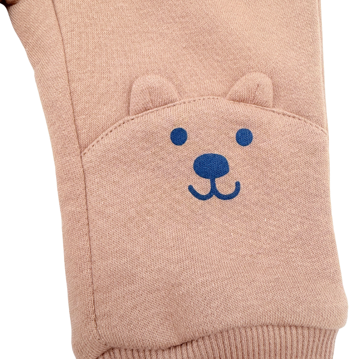 Ensemble bébé avec t-shirt blanc imprimé animaux et pantalon marron - 3 mois
