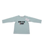 T-shirt bleu ciel “Born to be Trendy” — 6 mois
