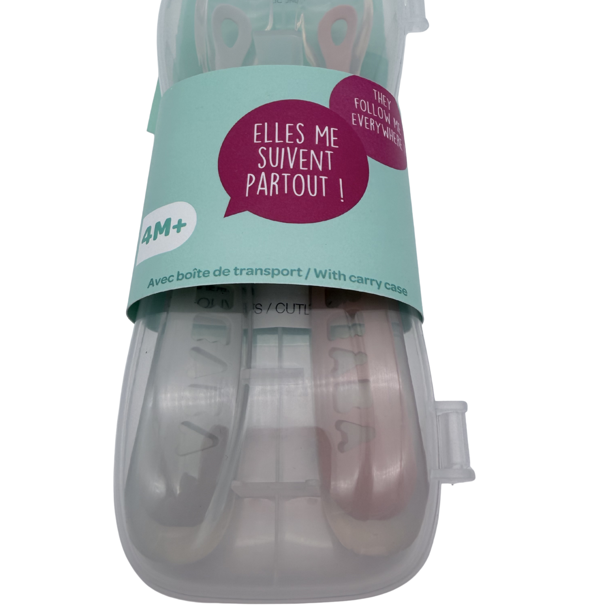 Cuillères bébé avec boîte de transport 4 mois+