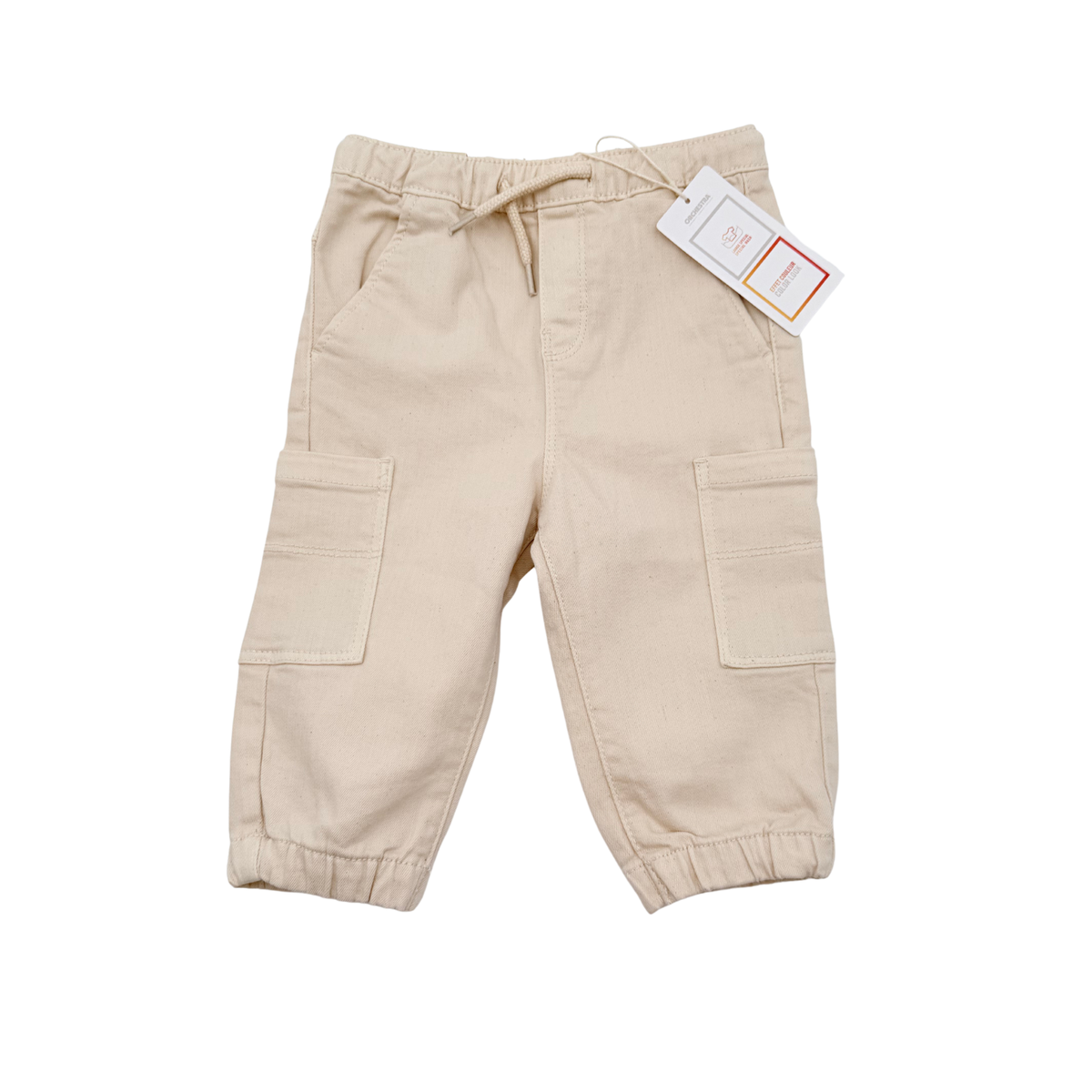 Pantalon cargo bébé beige à poches - 12 mois