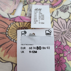 Robe bébé fleurie multicolore — 9-12 mois