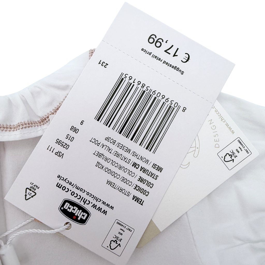Body blanc col Claudine — 9 mois