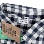 Chemise à carreaux bleu marine et blanc — 12 mois