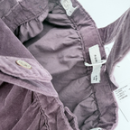 Robe chasuble velours mauve — 6-9 mois