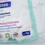 Pads de coton bio ultra doux x150