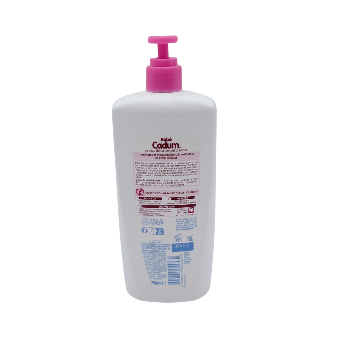 Gel nettoyant corps & cheveux Douceur - 750 ml