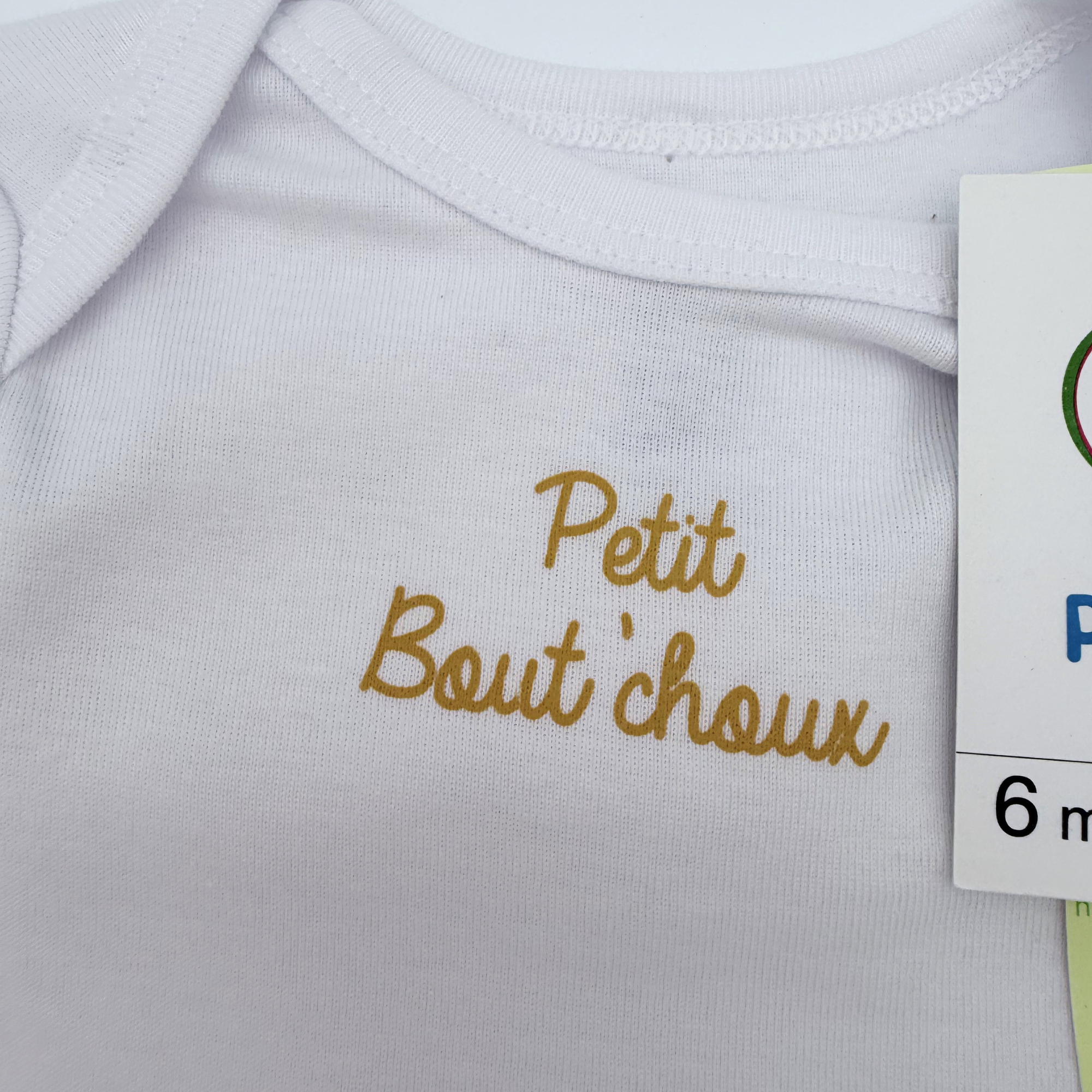 Lot de 2 bodies manches longues Petit bout’choux — 6 mois