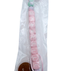 Attache-sucette personnalisée Gabrielle rose pastel