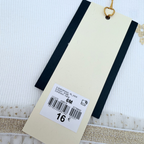 Robe blanche et dorée à tulle pailleté — 6 mois