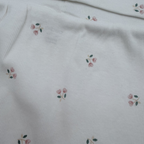 Lot de 2 leggings côtelés rose et blanc à fleurs — 9 mois