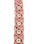 Attache-sucette macramé rose personnalisée Tessa