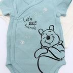 Lot de 3 bodies bébé bleu Winnie — 1 mois