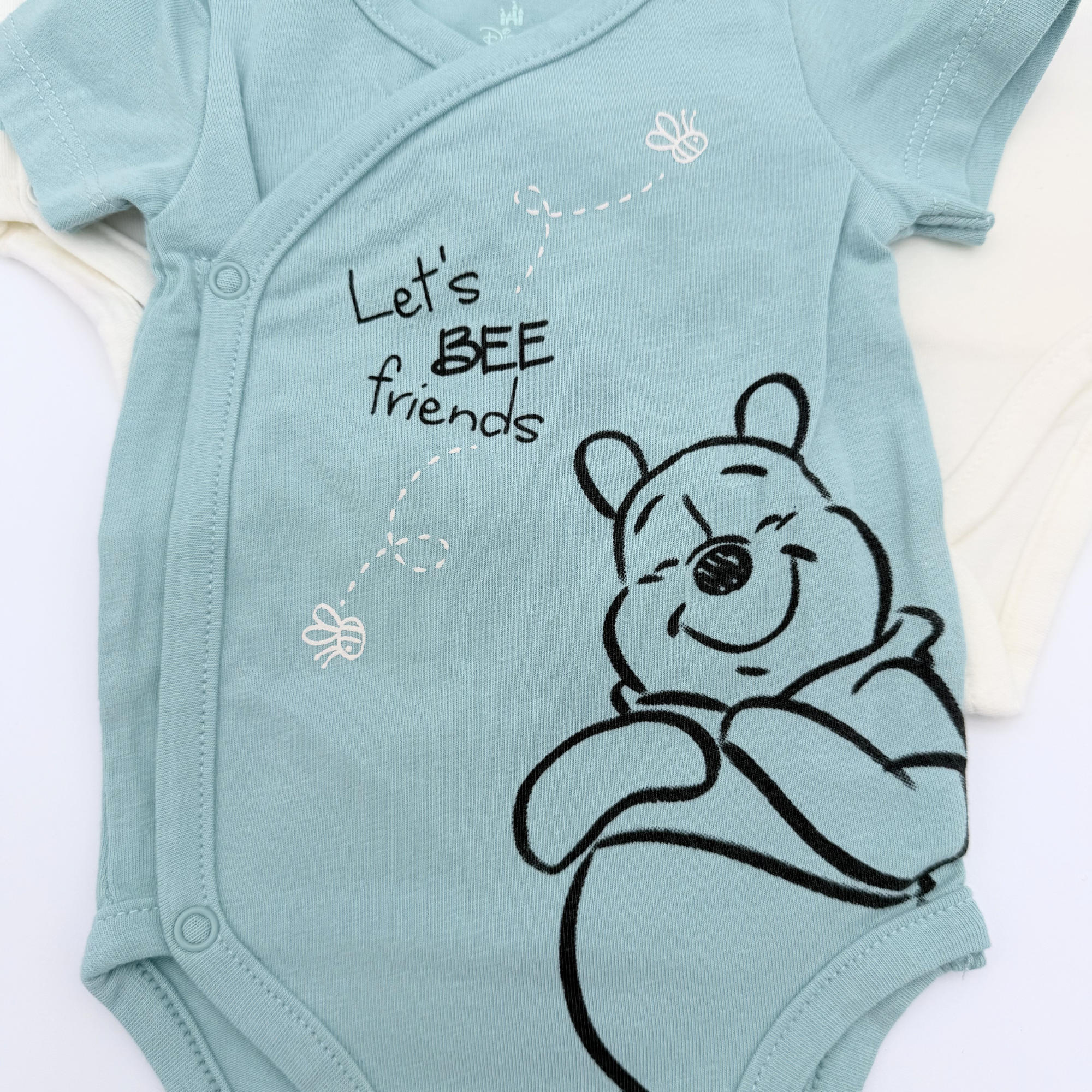 Lot de 3 bodies bébé bleu Winnie — 1 mois