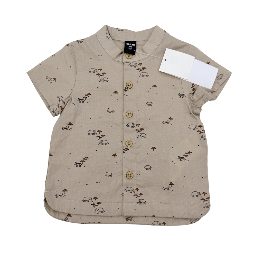 Chemise bébé imprimé safari — 3 mois
