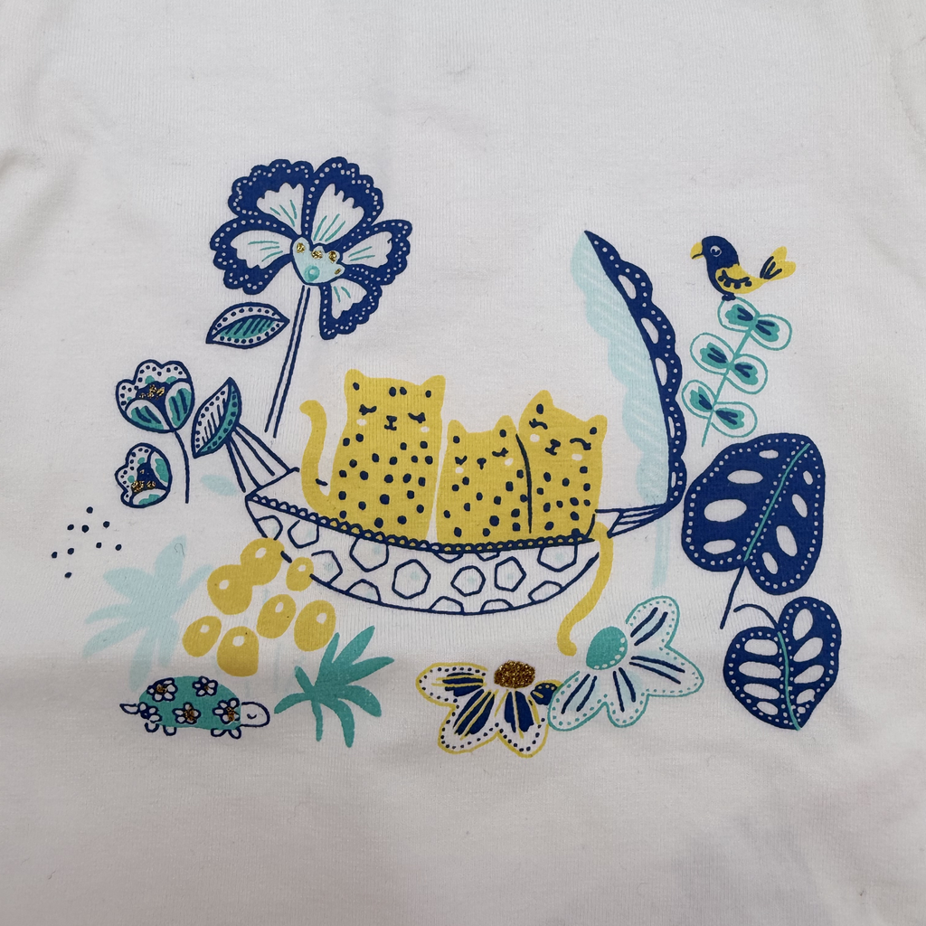 Body blanc illustration animaux — 18 mois