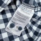 Chemise à carreaux bleu marine et blanc — 12 mois